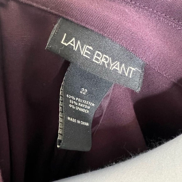 Lane Bryant Blazer 22 Burgundy 3 Button Classic Office Career Business Casual - Picture 5 of 7